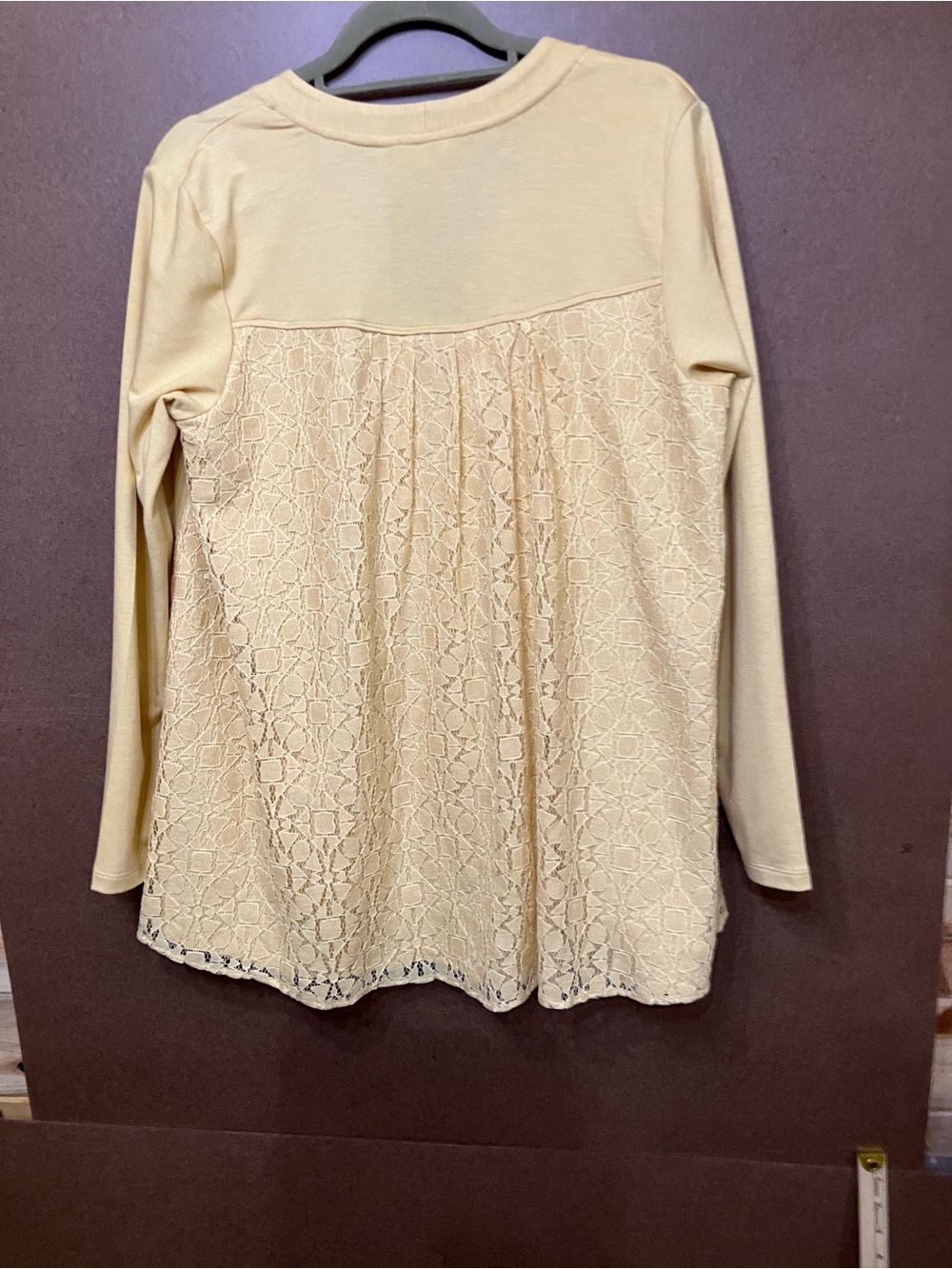 Logo Lounge Lace Panel Zip Top - Yellow - Picture 11 of 11